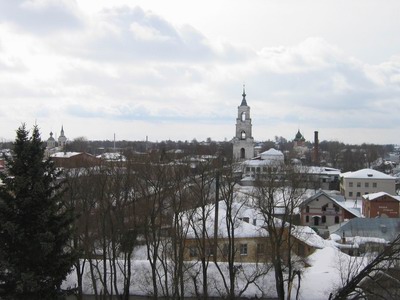 Панорама Нерехты с колокольни Казанского собора.
         Фото: Марина Егорова